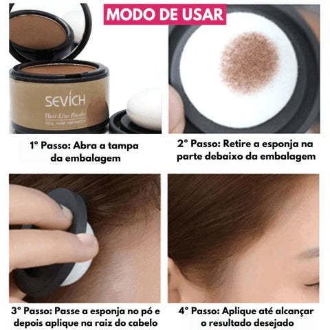 PÓ DE MAQUIAGEM PARA CABELO À PROVA D'ÁGUA – SEVÍCH